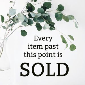 Past this point: sold items